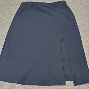 Black high-waisted skirt